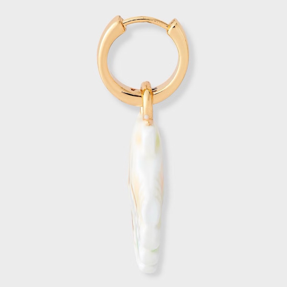 Shell nwt Drop Earring - Universal Thread Gold - Picture 2 of 3
